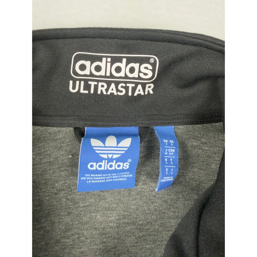 Adidas Ultrastar Track Jacket Mens Small Black Blue Pink Colorblock Full Zip